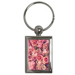 Beautiful Pink Roses Key Chains (rectangle)  by Brittlevirginclothing