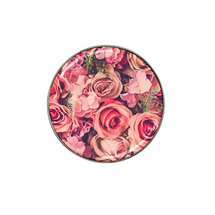 Beautiful pink roses Hat Clip Ball Marker