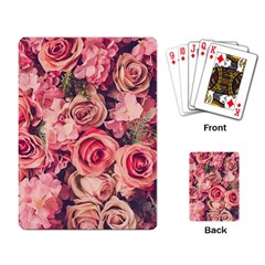 Beautiful Pink Roses Playing Card by Brittlevirginclothing