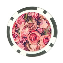 Beautiful Pink Roses Poker Chip Card Guard by Brittlevirginclothing