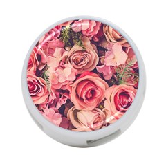 Beautiful Pink Roses 4-port Usb Hub (two Sides)  by Brittlevirginclothing