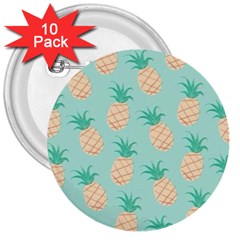 Pineapple 3  Buttons (10 Pack)  by Brittlevirginclothing