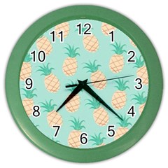 Pineapple Color Wall Clocks by Brittlevirginclothing