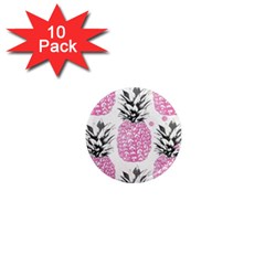 Pink Pineapple 1  Mini Magnet (10 Pack)  by Brittlevirginclothing