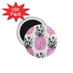 Pink Pineapple 1 75  Magnets (100 Pack)  by Brittlevirginclothing