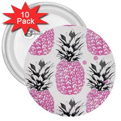 Pink Pineapple 3  Buttons (10 Pack)  by Brittlevirginclothing