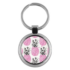 Pink Pineapple Key Chains (round)  by Brittlevirginclothing