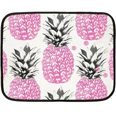 Pink Pineapple Double Sided Fleece Blanket (mini)  by Brittlevirginclothing