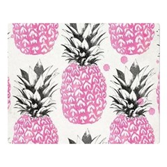 Pink Pineapple Double Sided Flano Blanket (large)  by Brittlevirginclothing