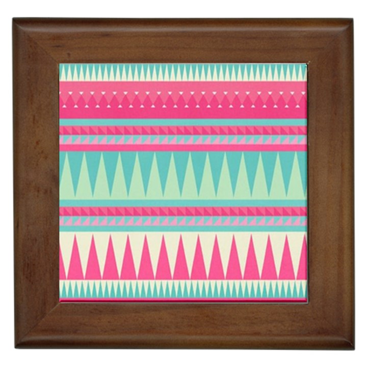 ¨Pink bohemian Framed Tiles