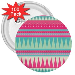 ¨pink Bohemian 3  Buttons (100 Pack)  by Brittlevirginclothing