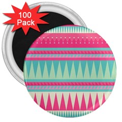 ¨pink Bohemian 3  Magnets (100 Pack) by Brittlevirginclothing