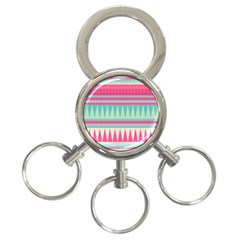 ¨pink Bohemian 3-ring Key Chains by Brittlevirginclothing