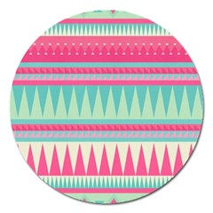 ¨pink Bohemian Magnet 5  (round) by Brittlevirginclothing