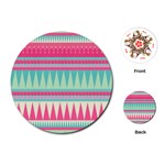 ¨Pink bohemian Playing Cards (Round)  Front