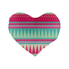 ¨pink Bohemian Standard 16  Premium Heart Shape Cushions by Brittlevirginclothing