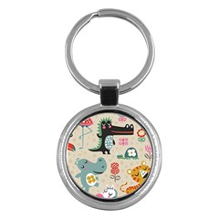 Cute Cartoon Key Chains (round)  by Brittlevirginclothing