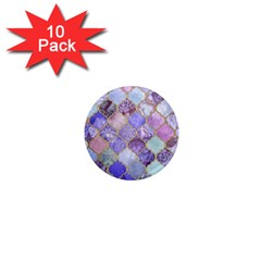 Blue Moroccan Mosaic 1  Mini Magnet (10 Pack)  by Brittlevirginclothing