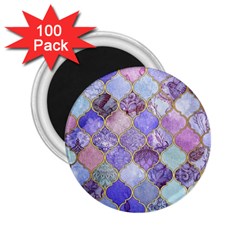 Blue Moroccan Mosaic 2 25  Magnets (100 Pack)  by Brittlevirginclothing