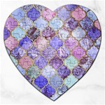 Blue moroccan mosaic Jigsaw Puzzle (Heart) Front