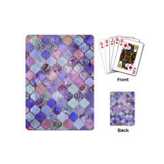 Blue Moroccan Mosaic Playing Cards (mini)  by Brittlevirginclothing