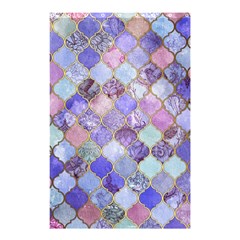 Blue Moroccan Mosaic Shower Curtain 48  X 72  (small)  by Brittlevirginclothing