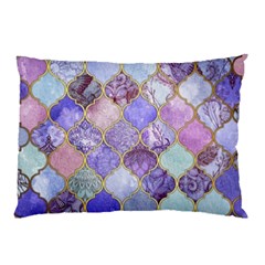 Blue Moroccan Mosaic Pillow Case (two Sides) by Brittlevirginclothing