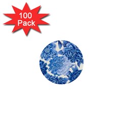 Blue Flower 1  Mini Buttons (100 Pack)  by Brittlevirginclothing