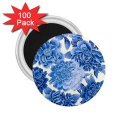 Blue Flower 2 25  Magnets (100 Pack)  by Brittlevirginclothing