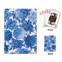 Blue Flower Playing Card by Brittlevirginclothing