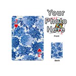 Blue flower Playing Cards 54 (Mini)  Front - HeartJ