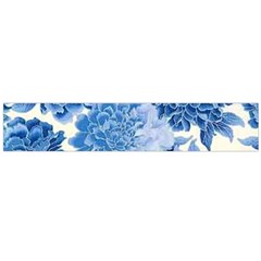 Blue Flower Flano Scarf (large)  by Brittlevirginclothing