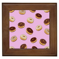 Donuts Pattern - Pink Framed Tiles by Valentinaart