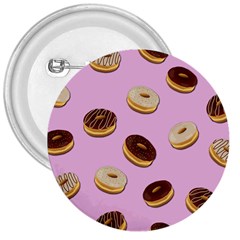 Donuts Pattern - Pink 3  Buttons by Valentinaart