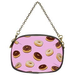 Donuts Pattern - Pink Chain Purses (one Side)  by Valentinaart