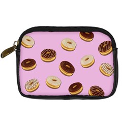 Donuts Pattern - Pink Digital Camera Cases by Valentinaart