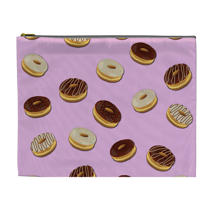 Donuts pattern - pink Cosmetic Bag (XL)