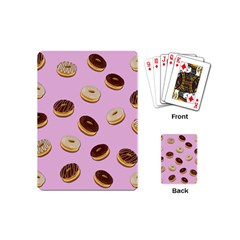 Donuts Pattern - Pink Playing Cards (mini)  by Valentinaart