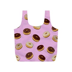 Donuts Pattern - Pink Full Print Recycle Bags (s)  by Valentinaart