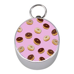 Donuts Pattern - Pink Mini Silver Compasses by Valentinaart