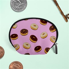 Donuts Pattern - Pink Accessory Pouches (small)  by Valentinaart