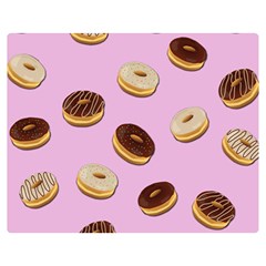 Donuts Pattern - Pink Double Sided Flano Blanket (medium)  by Valentinaart