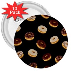 Donuts 3  Buttons (10 Pack)  by Valentinaart