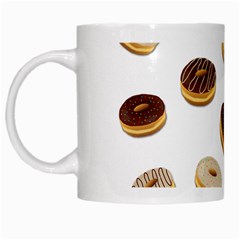 Donuts Pattern White Mugs by Valentinaart