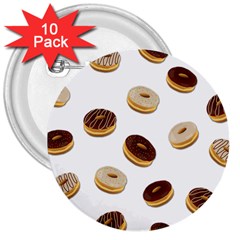 Donuts Pattern 3  Buttons (10 Pack)  by Valentinaart