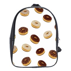 Donuts Pattern School Bags (xl)  by Valentinaart