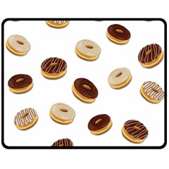 Donuts Pattern Double Sided Fleece Blanket (medium)  by Valentinaart