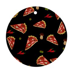 Pizza Slice Patter Ornament (round) by Valentinaart