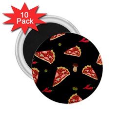 Pizza Slice Patter 2 25  Magnets (10 Pack)  by Valentinaart