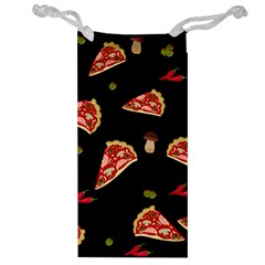 Pizza Slice Patter Jewelry Bag by Valentinaart